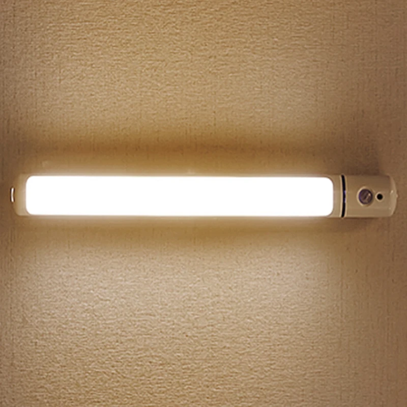 LED Nočné Svetlo PIR Snímač Teplej Bielej Napájaný z Batérií Prenosných Magnetické Prenosný Blesk, Obývacej Izby, Spálne, Skrine Uličkou