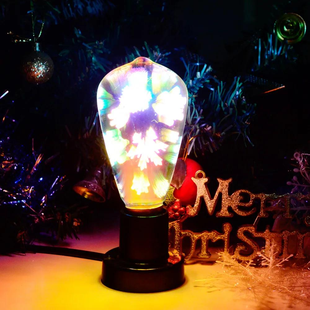 Led Žiarovka 3D Dekorácie Žiarovka E27 4W 110V 220V Dovolenku Svetlá ST64 G95 Novinka Vianočné Čítanie Lamparas Bombilla Nočné svetlo