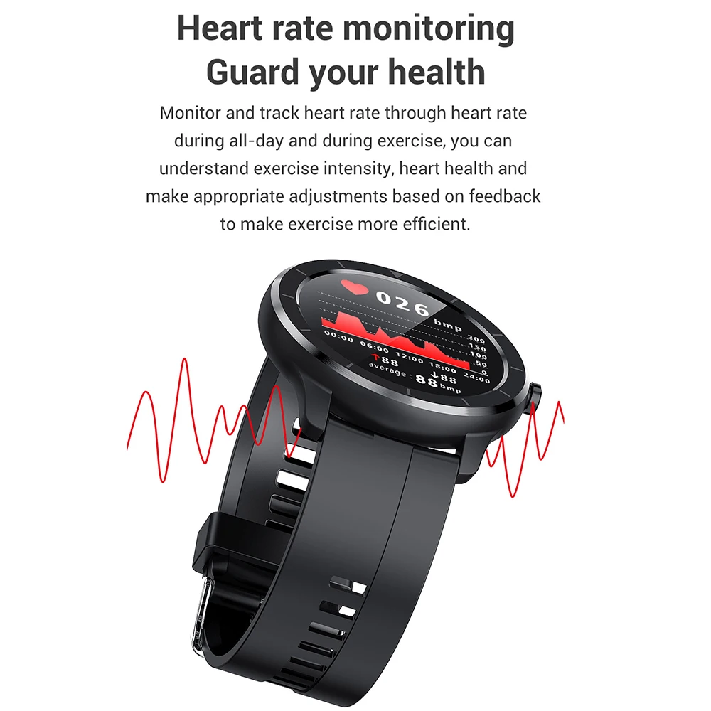 LEMFO T6 Smart hodinky mužov HD Full kolo Displeja Vodotesný IP68 Prispôsobiť Hodinky Smartwatch Dlhý Pohotovostný Pre Android IOS