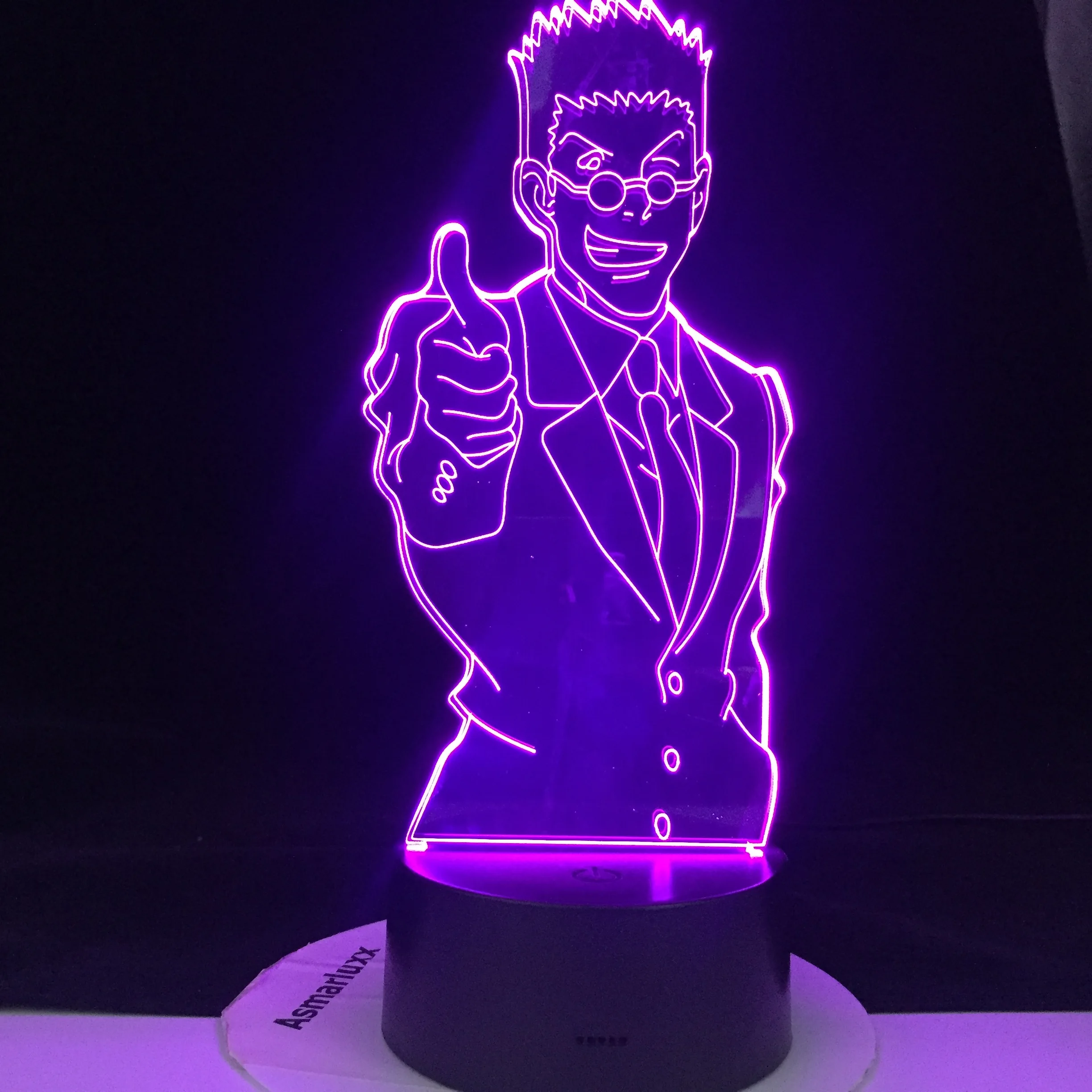 LEORIO PARADINIGHT LED ANIME LAMPA HUNTER X 3D Led Anime Ilúzie Nočné Osvetlenie Tabuľky, Stolná Lampa Domov Spálne Dekorácie Dropship