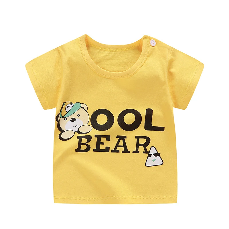 Letné chlapec, dievča, baby, deti t-shirt steh batoľa deti oblečenie roztomilý oblečenie košele módne bavlna cartoon grafické tričko