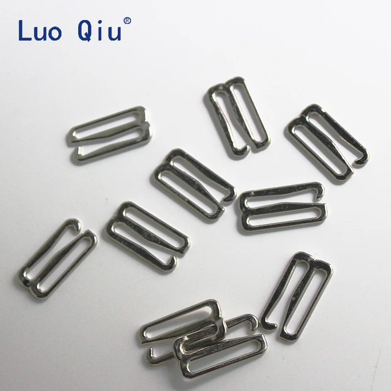 Luo Qiu 50pcs/veľa 20mm painted silver typu 9 kovové bar Spony klip na spodné Prádlo Úprava príslušenstvo DIY opasku garmet