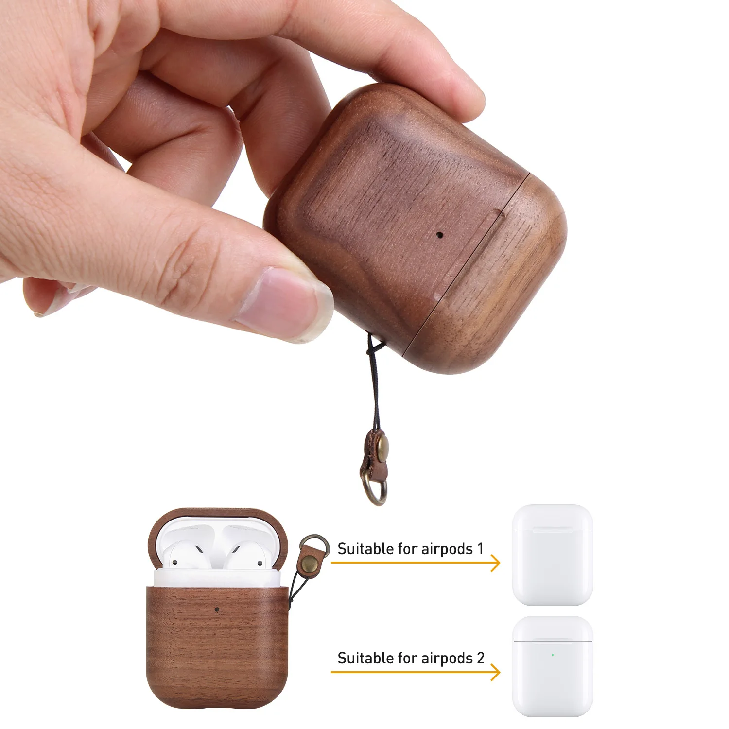 Luxusné Drevené Bluetooth Slúchadlá puzdro pre Apple Airpods 1 2 Kvalitné Slúchadlá Prípade Shell pre Airpods 1 2 Bezdrôtové