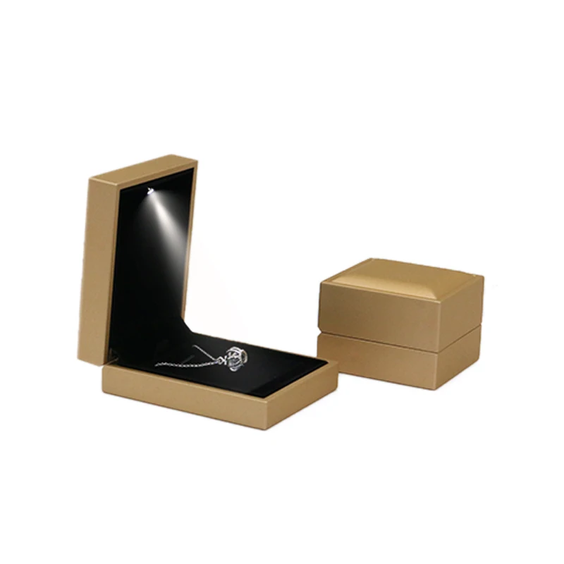 Luxusné LED Šperky Box pre Valentines Day Dekor Krúžok Darčekové Balenie Jemné Náhrdelník Prívesok na Šperky Zobraziť Organizátor