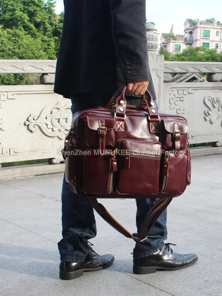 Luxusné Originálne Kožené pánske Cestovné Tašky Odkladacia taška Veľká Mužov, Kožené Duffle Tašky víkend taška cez noc veľká Kabelka tote M038#