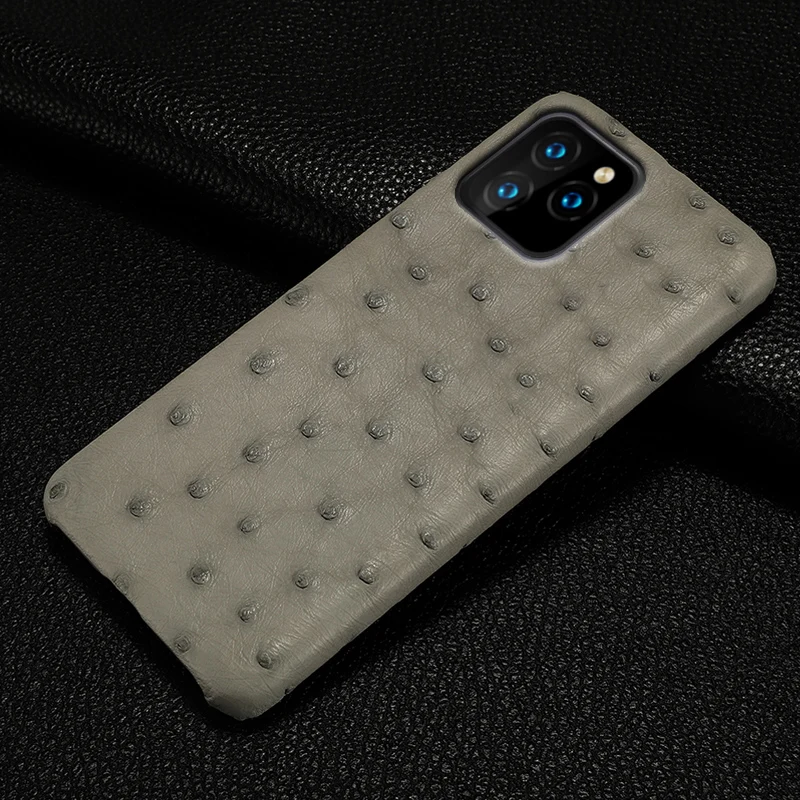 Luxusné Originálne Kožené Pštrosie telefón puzdro pre apple iphone 11 pro max 7plus Se 2020 zbrusu nový, originálny kryt Pre iphone 12 pro