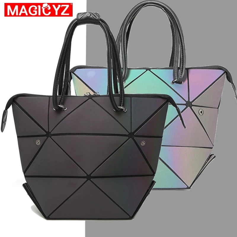MAGICYZ Ženy Kabelka, Svetelný Geometrické Násobne Viac taška Luxusné Značky Ženy Kabelka Designer Diamond Mreže Žena Shoudler Tašky