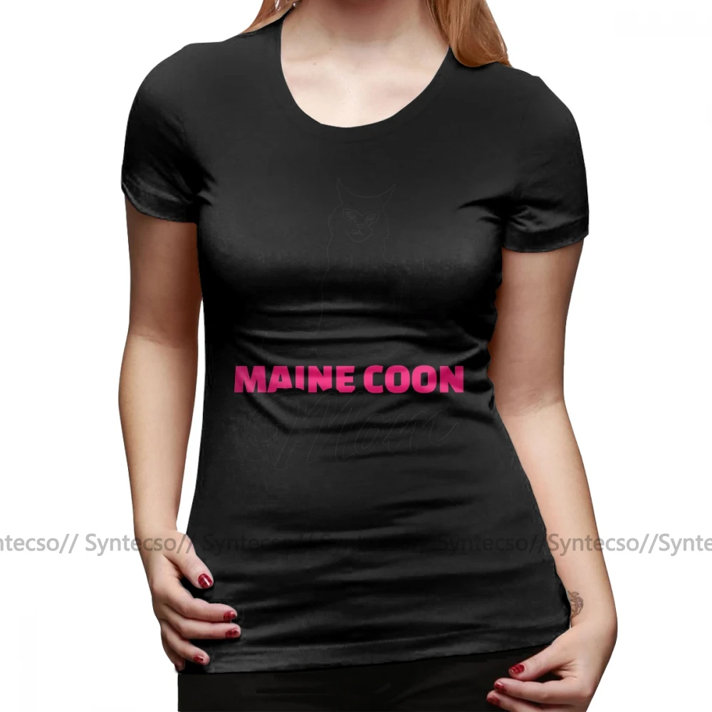 Maine Coon Cat T-Shirt Maine Coon Mačka Mama T Shirt Kawaii Fialová Ženy tričko Plus Veľkosť Lete Bavlna Tlač Tee Tričko Dámske