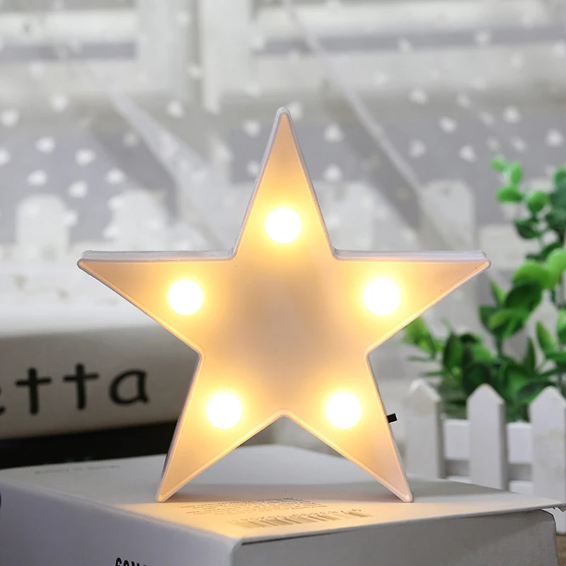 Malé Hviezdy Tvarované LED Stolná Lampa Nočné Osvetlenie, Dekorácie Chlapec, Izba Nočné Svetlo Dekorácie #246493