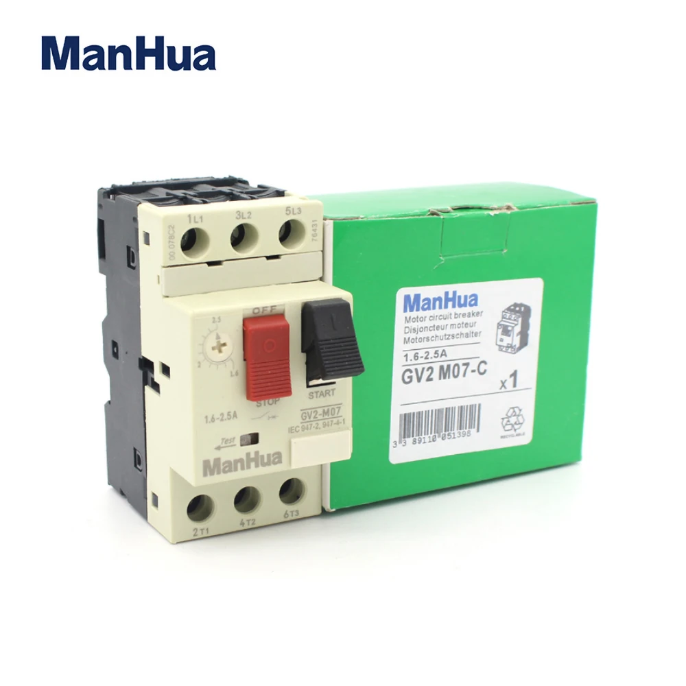 Manhua Motora, Kontrolu a Ochranu 1,6-2,5 A GV2-M07 Elektrický Istič