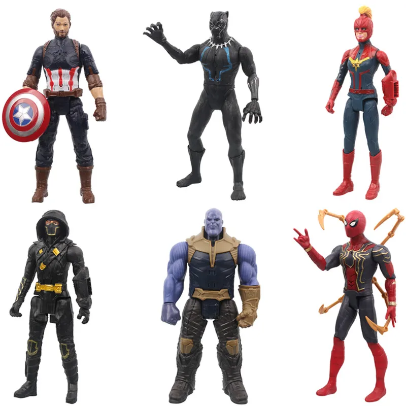 Marvel The Avenger Koncovka 30 CM Super Hrdina Thor Hulk Thanos Wolverine Spider Man, Iron Man Akcie Obrázok Hračky Pre Deti, Darčeky