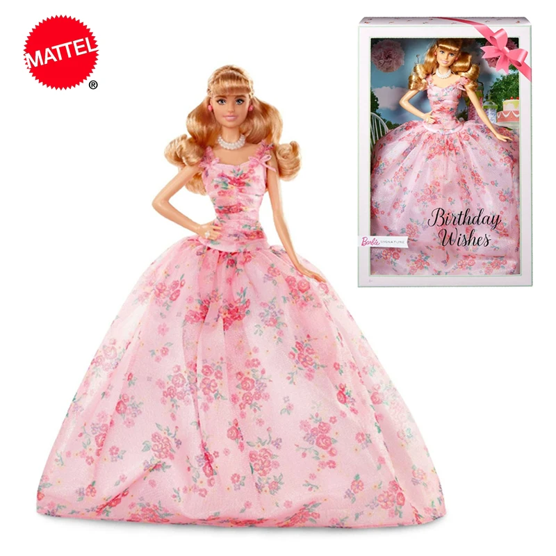 Mattel Skutočnej Barbie Bábika Barbie je Nové Narodeniny, Priania Collector ' s Edition Darček k Narodeninám Dievča Hračka