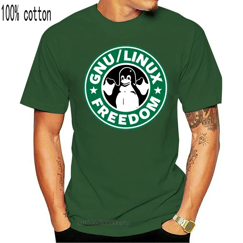 Mens T Košele Osobné Gnu Kávy Slobody Linux Tričko Retro Farby Komické T-Shirt Kolo Golier Tričko Euro Veľkosť