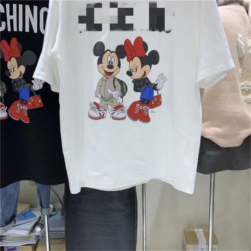 Mickey Minnie Mouse Ženy T-shirt Bežné Harajuku kórejský Cartoon Topy Tee Lete Žena Krátky Rukáv T shirt Pre Ženy Oblečenie