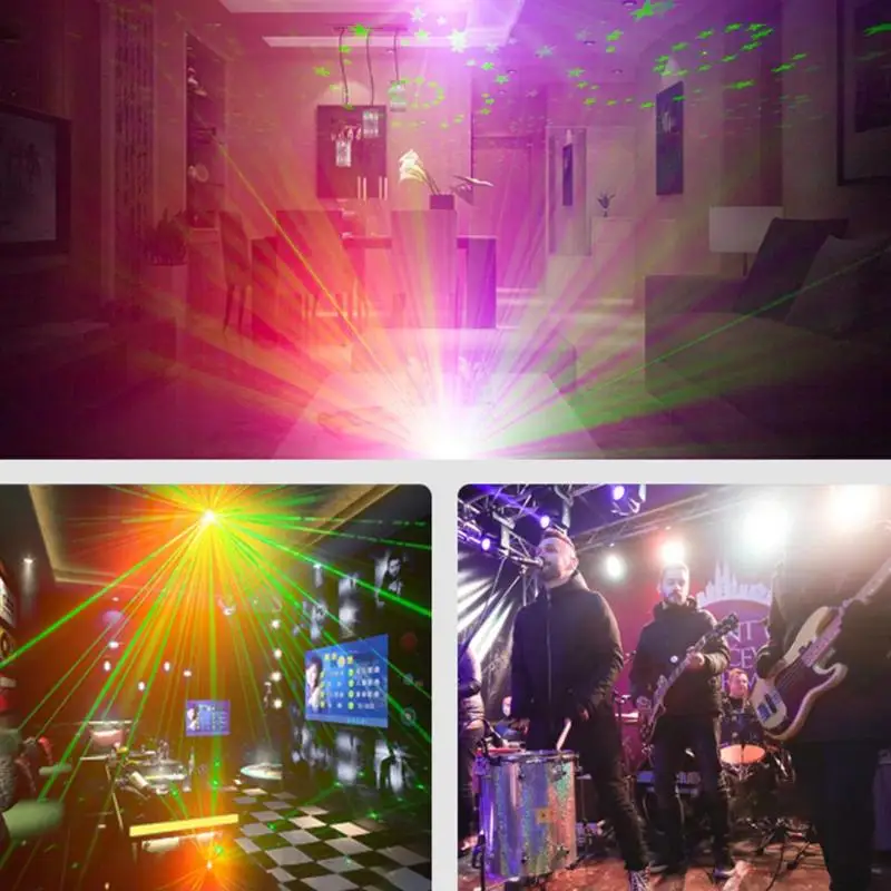 Mini LED Laserový Projektor Ľahké Prenosné 180 Stupňov Manuálna Otáčania Klub Party DJ, Disco Stage Svetlo Vianočné Disco Domov Svetlá