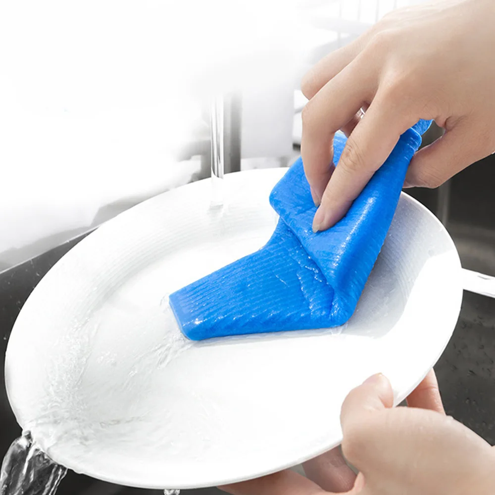 Mokré Dishcloth Opakovane Celulózy Hubky Umývačky na Riad Super Absorpčné Pre Kuchyňa Farbou 20*18 cm