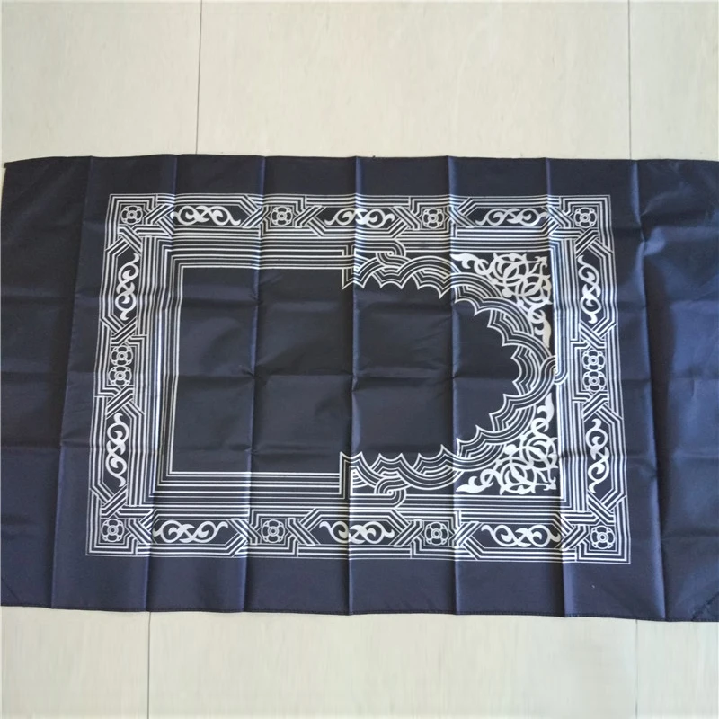 Moslimské Prenosné Modlitba Mat s Kompasom 100*60 cm Polyester waterproof Islamskej Vrecku Modlí Qibla Koberec
