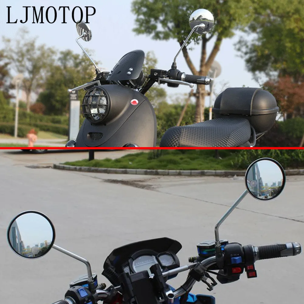 Motocykel zrkadlá chrome okrúhle zrkadlo motorcycl Veľké vízie Bočné Zrkadlo Na Suzuki GSF600 Bandit GS1000 GS500 GSX1100F Katana
