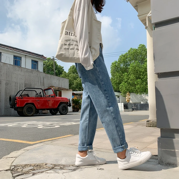 Mozuleva Vintage Vysoký Pás Rovné Džínsy, Nohavice pre Ženy Streetwear Voľné Žena Denim Džínsy Tlačidlá Zips Dámy Džínsy 2020