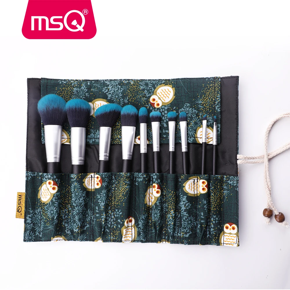 MSQ 10PCS make-up Štetec Nastaviť Nadácie Červenať Eyeshadow Luxusný Make-Up Štetce Súpravy, Syntetické Vlasy, Kozmetické Nástroje