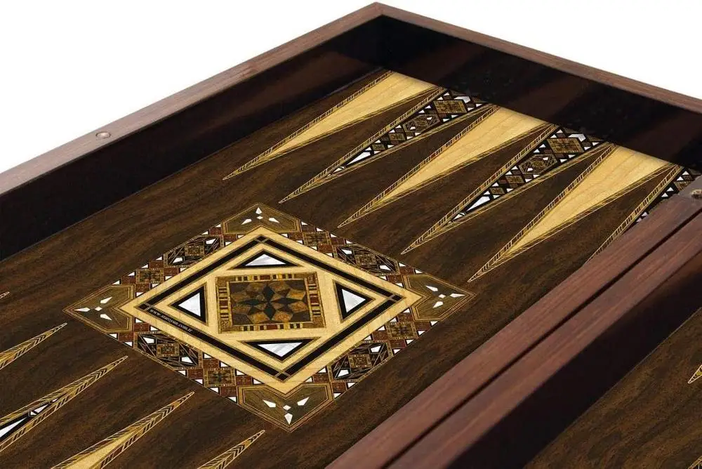 Multi-Farebné Starožitné Mozaiky Pearl Backgammon Drevené Backgammon s Dáma Mimo Palubu Checker Rodiny Dosková Hra Backgammon