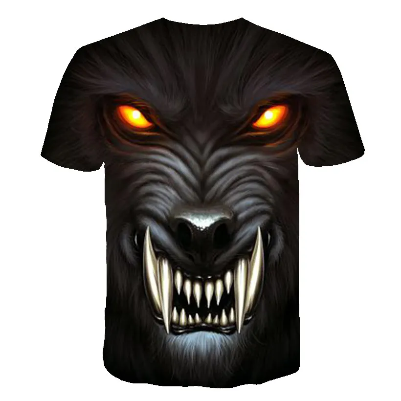 Muži s Krátkym Rukávom Letné Topy T Shirt 6XL 2019 Najnovšie Tričko Muž Fashion T-shirt Muž Wolf 3D Tlač Zvierat v Pohode Funny T-Shirt