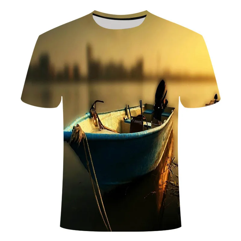 Muži Ženy Ležérny Štýl Rybárske Tričko 3D Ryby Digital Print T-shirt Krátkym Rukávom O Neck T-shirts pre s-6xl 2020