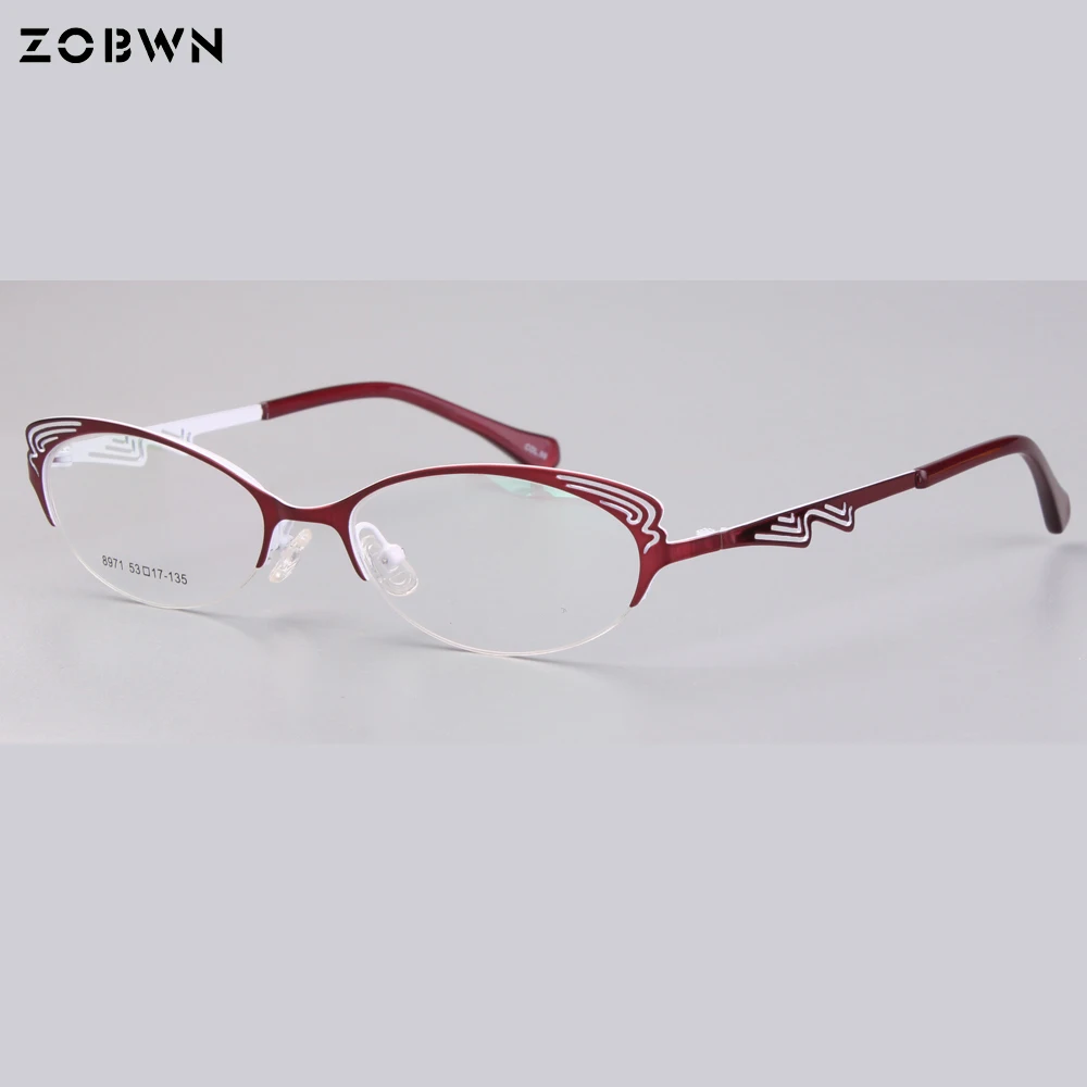 Móda Optické Okuliare ženy Krátkozrakosť Okuliare lady Kovové Okuliare oculos de grau feminino motýľ tvar mačka gafa červená čierna