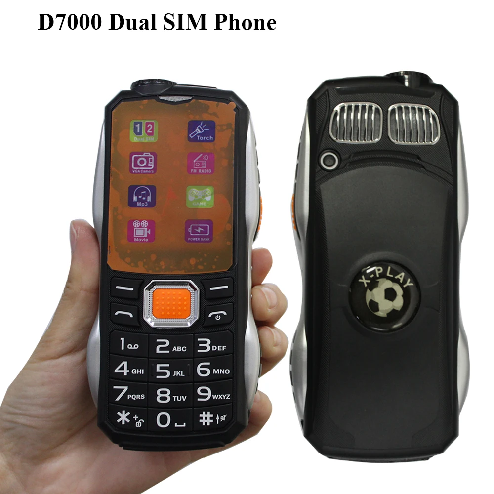 Najlacnejšie Mobil D7000 GSM Dual SIM Karte Veľké Tlačidlo Telefóny Zvýhodnené Viacjazyčný Študentov Mobilný Telefón PK Guophone A6