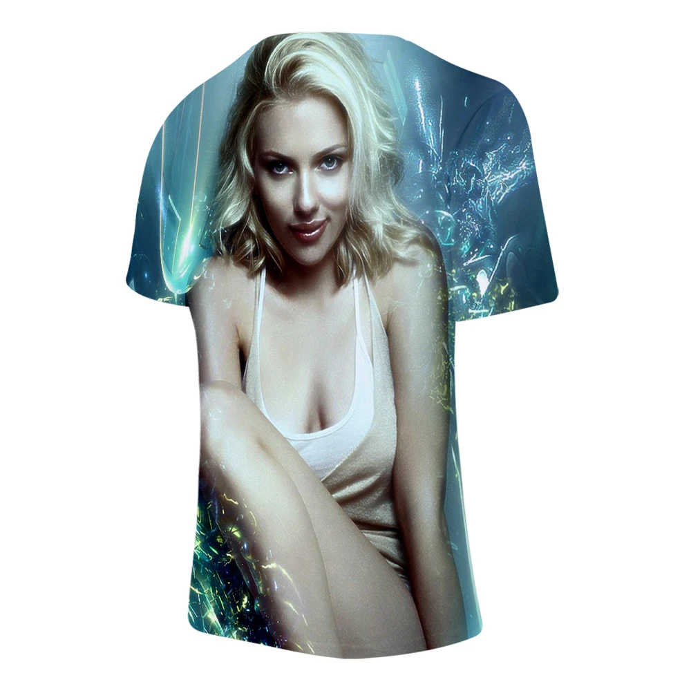 Najnovšie 3D Tlač Zvierat v Pohode Scarlett Johansson T-Shirt Mužov s Krátkym Rukávom Letné Topy Tričko Tričko Muž Fashion T-shirt muž