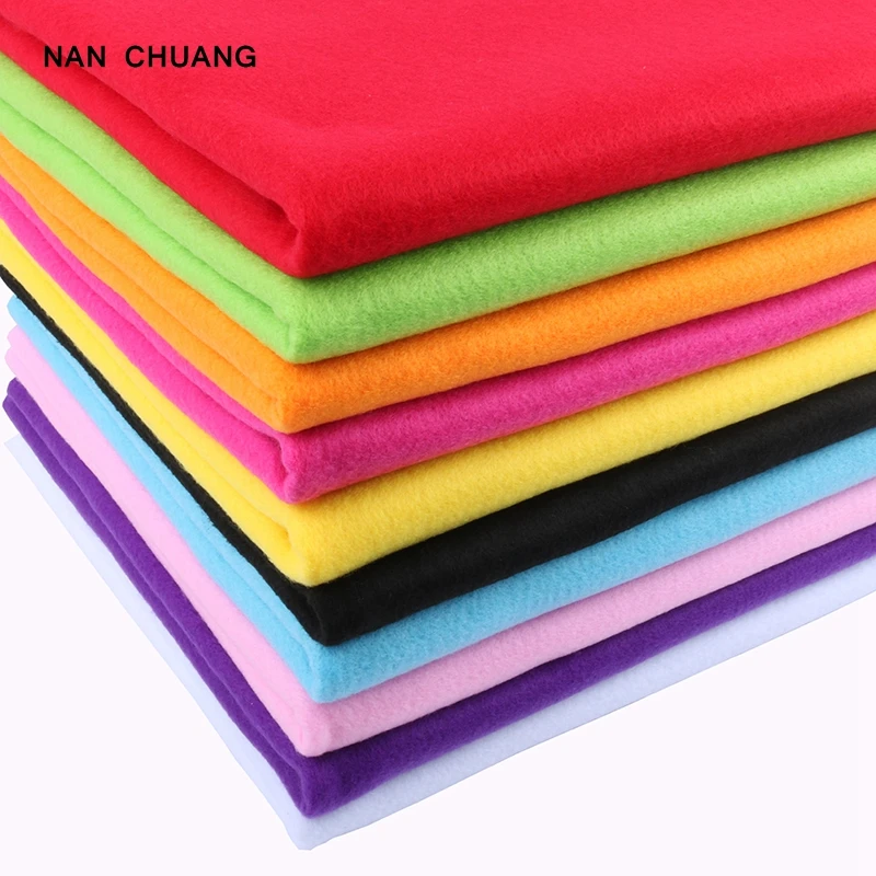 Nanchuang 10Pcs/Množstvo 2 mm Mäkké Cítil Textílie Polyester Netkaných Handričku Pre KUTILOV, Remeselníkov Bábiky Domáce Dekorácie Ručné Materiál 45x45cm