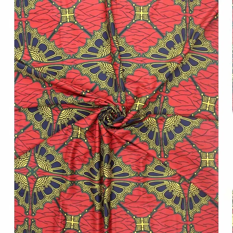 Napodobňované hodvábna tkanina africkej tlače textílie 6yard za veľa afrických textílie veľkoobchod nigérijský ankara tkaniny 2019 africain tissu vosk