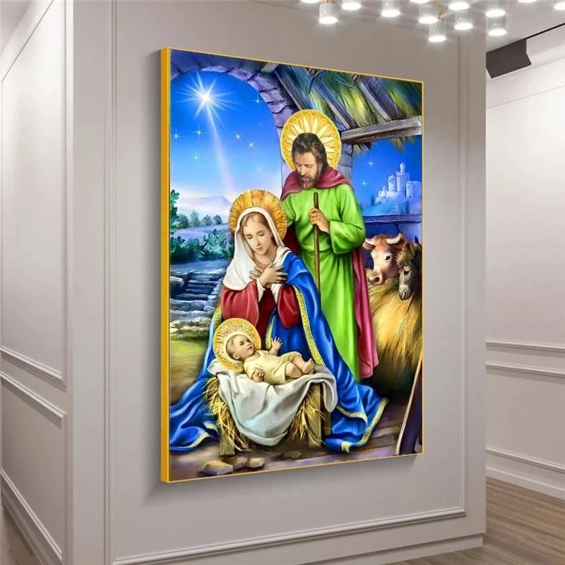 Narodenie Ježiša olejomaľba na Plátne Plagáty a Tlačí na Steny Umenie Náboženských obrazov na Stenu pre Obývacia Izba Domov Cuadros Dekor