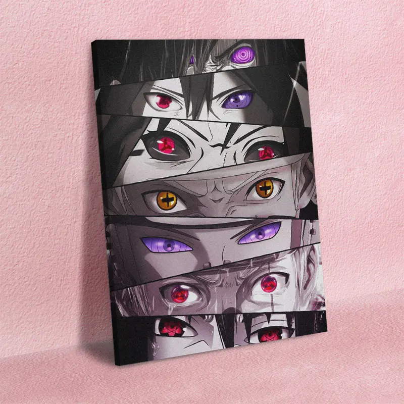Naruto Oči Sharingan Rinnegan Plagáty Plátno bez rámu Tlač Obrazov na Stenu umeleckou Výzdobou Anime Obrázky pre Obývacia Izba Dekor