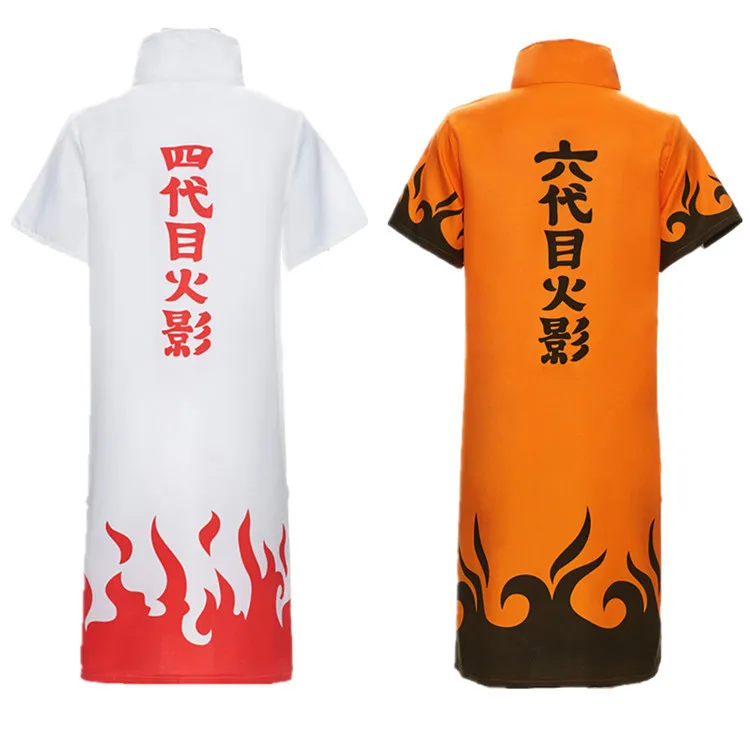 Naruto Shippuden Cosplay Plášť 4. a 6. Hokage Plášť Plášť Biely Cape Prach, Srsť Unisex Štvrtý Hokage Namikaze Minato Jednotné