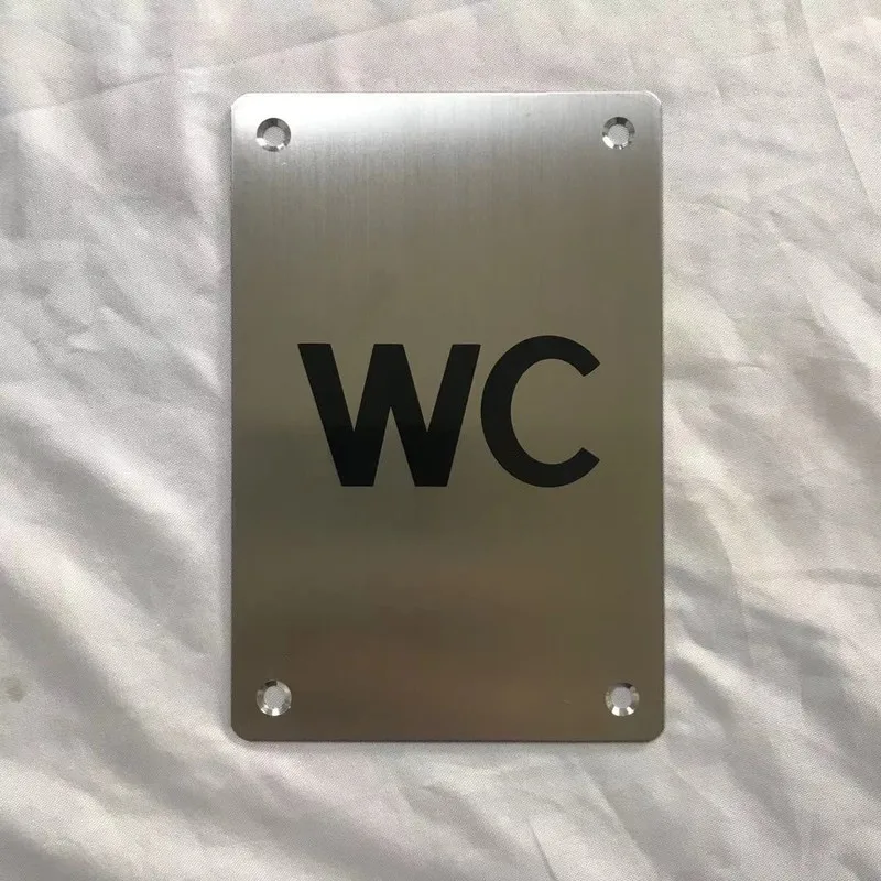 Nerezové Wc Wc Dvere Prihlásiť Zábavné Nálepky Na Stenu Označenie Doska Kúpeľňa Hotel Dvere Číslo Domu Tabule Plechu