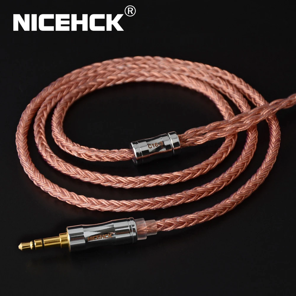 NICEHCK C16-3 16 Jadier Vysoká Čistota Medi Kábel 3.5/2.5/4.4 mm Konektor MMCX/2Pin/QDC/NX7 PinFor KZCCA ZSX C12 TFZ BL-03 NX7 Pro/DB3