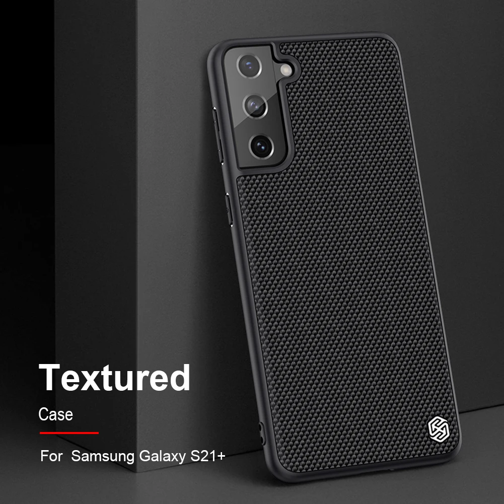 Nillkin Textúrované puzdro pre Samsung Galaxy S21 Ultra prípade zadný kryt ochranný Nilkin nylonové vlákno TPU PC 360 prípadov, S21 Plus