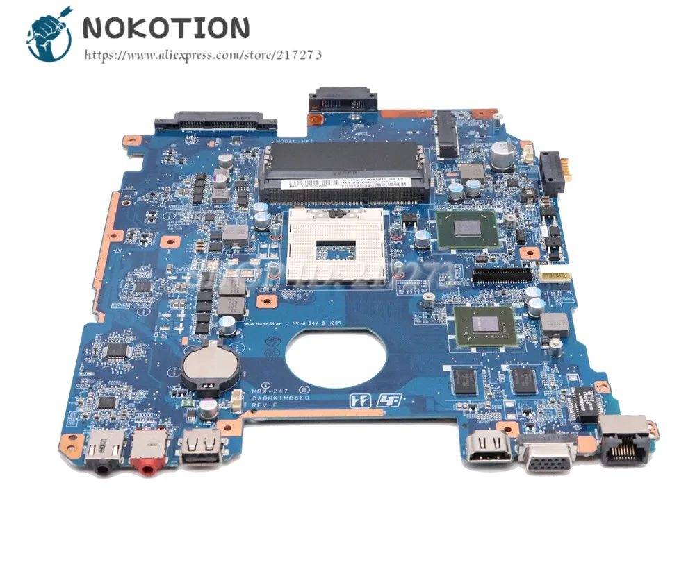 NOKOTION Pre Sony Vaio PCG-71912L Notebook Doske DA0HK1MB6E0 A1848625A MBX-247 základná DOSKA HM65 DDR3 GT410M grafická karta