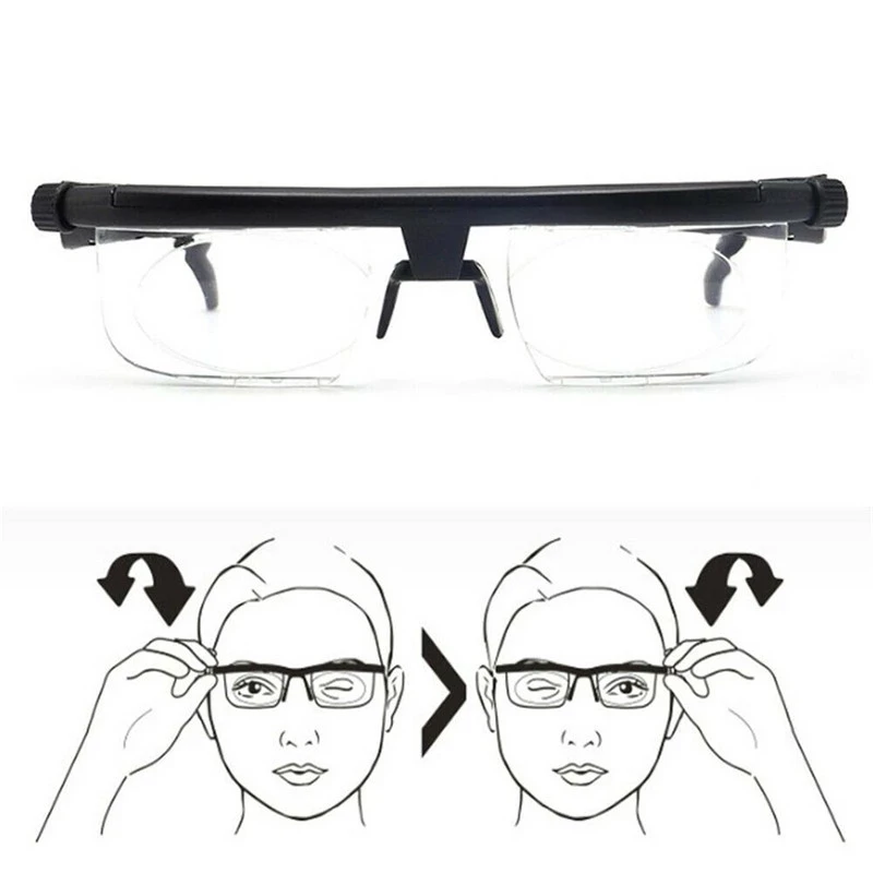 NONOR Dvojité Videnie Nastaviteľný Stupeň Okuliare na Čítanie Univerzálny Ohnisková vzdialenosť Korekcie Krátkozrakosti Presbyopia Okuliare -6d až +3D
