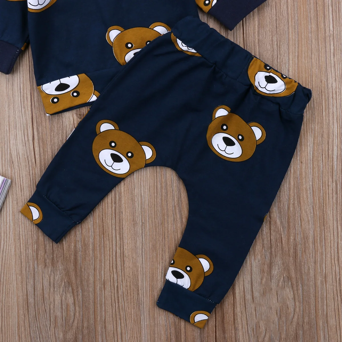 Novorodenca Deti, Chlapec a Dievča, Detské Oblečenie Medveď Oblečenie T-shirt Top+Dlhé Nohavice Nastaviť