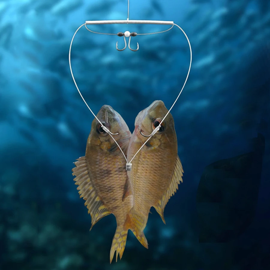 Nová Automatická String Háčik na Ryby Rybársky Háčik Strieborný Kapor Oxtail Rybárske Skupiny Manuálne Rafinované Ryby Háčik S Návnadou Korálky