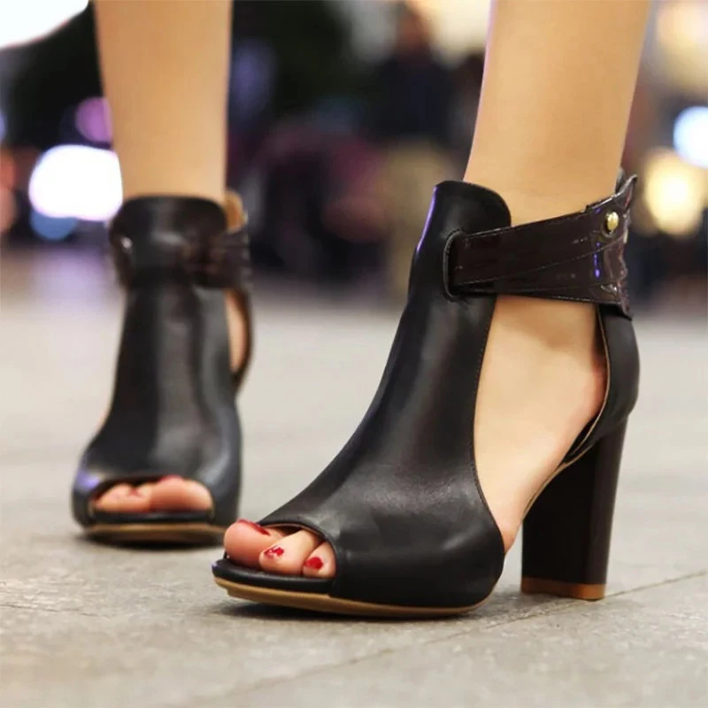 Nové 2020 Ženy Vysoké Podpätky Sandále Gladiator Pracka Sandále Típat Prst Ženy Letné Topánky Zapatos Mujer Veľkosť 34-43