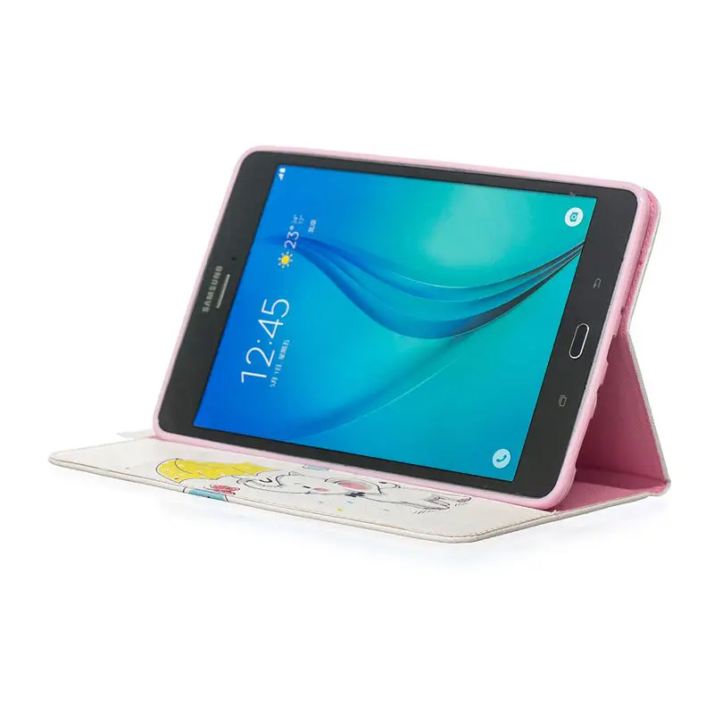 Nové Folio Vytlačené Sova Medveď Pre Samsung Galaxy Tab 8.0 T350 Prípade Flip PU Držiak Funda Na Kartu 8.0-SM-T350 T355 Prípad Tabletu