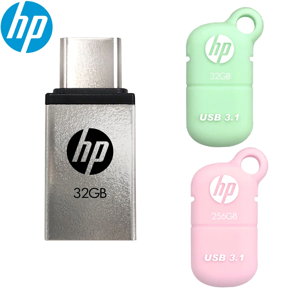 Nové HP X5100M USB3.1 Typ-A/ Typ-C 3.1 flash, 32 GB, 64 GB 128 gb kapacitou 256 GB pre PC Andriod SmartPhone Pamäte Usb kľúč s puzdrom