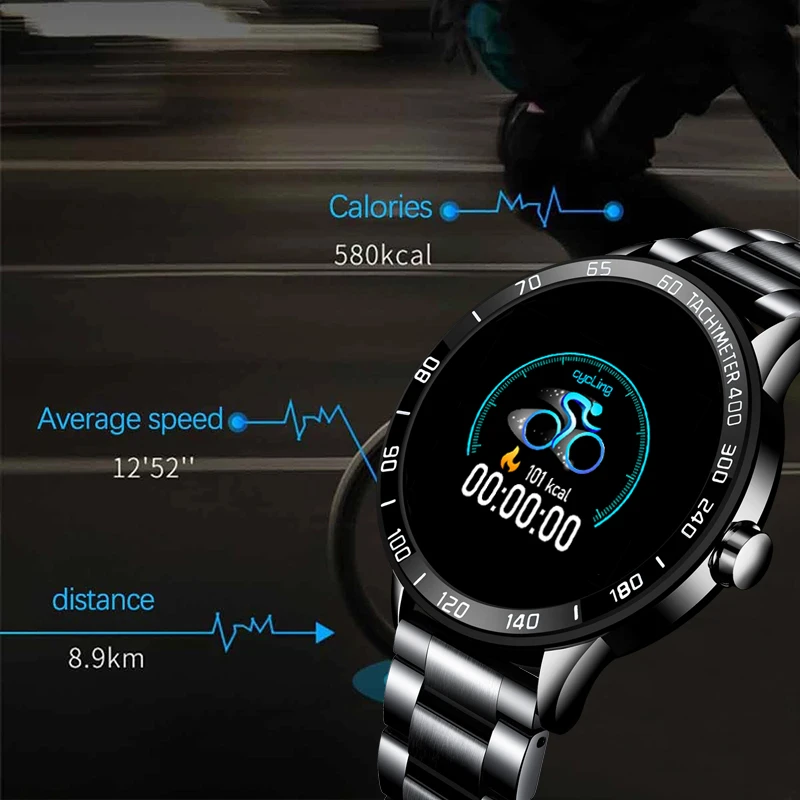 Nové Inteligentné Hodinky Mužov Vodotesný IP67 Fitness Sledovanie Tepovej frekvencie, Krvného Tlaku Monitor PedometerFor Android ios Športové smartwatch
