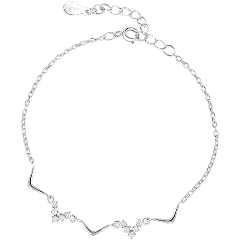 Nové Módne Šperky Krásne 925 Sterling Silver Náramky Geometrické V Jednoduchých Osobnosti Sladké Náramky
