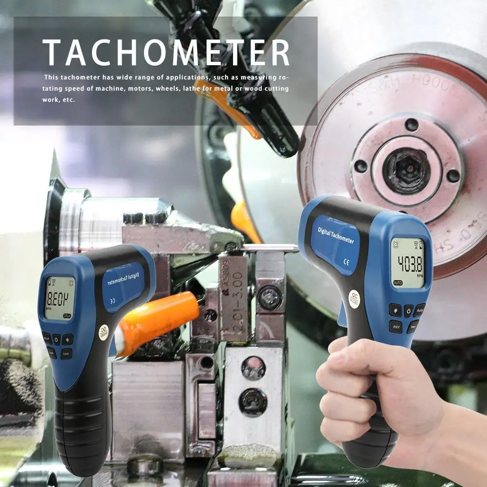 NOVÉ TL-900 Tachometra Laserový Digitálny Tachometer Non-Kontaktujte Meracie Rozpätie:2.5-99999RPM Motorových Kolies, Sústružnícke Speed Meter