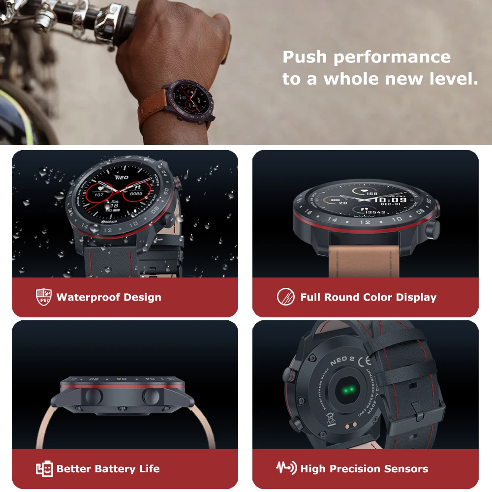 Nové Zeblaze NEO 2 Smartwatch Bluetooth 5.0 Zdravia a Fitnes Nepremokavé Smart Hodinky Dlhá výdrž Batérie, Športové Hodinky Pre Android alebo IOS