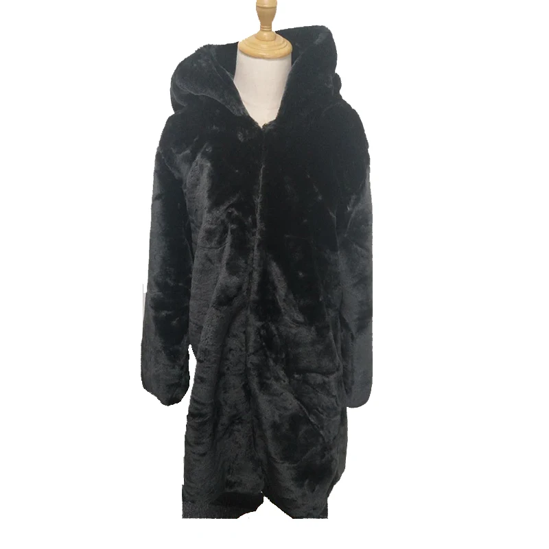 Nový 2020 kabát Európe a Amerike jeseň a v zime imitácia kožušiny kabát žena dlhej časti Slim imitácia kožušiny kabát B120